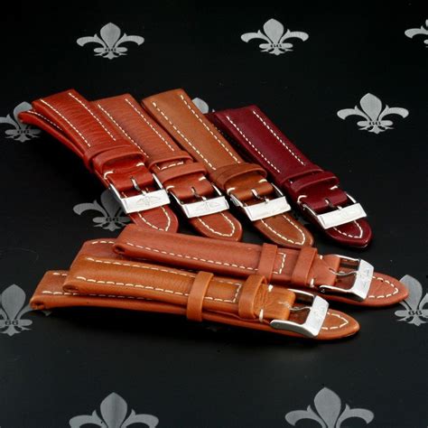 original breitling leder armband|Breitling leather watch straps.